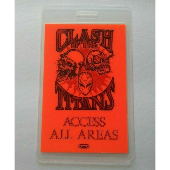 Anthrax Megadeth Slayer Clash Of The Titans Tour Backstage Pass Heavy Metal 1990 - Picture 1 of 4